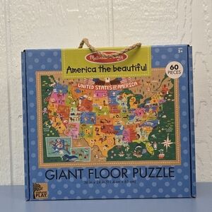New Melissa & Doug Colorful USA Map Puzzle